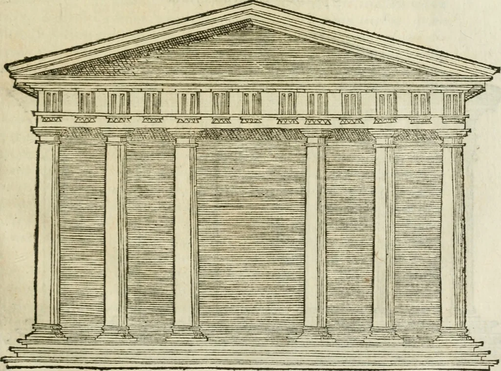 An illustration from M. Vitrvvii Pollionis De architectvra libri decem, ad Caes. Avgvstvm, omnibus omnium editionibus longè emendatiores, collatis veteribus exemplis, 1586, leaf 162