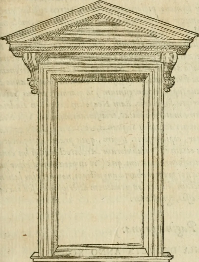 An illustration from M. Vitrvvii Pollionis De architectvra libri decem, ad Caes. Avgvstvm, omnibus omnium editionibus longè emendatiores, collatis veteribus exemplis, 1586, leaf 174