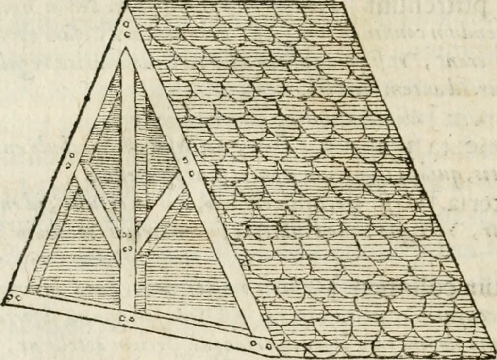 An illustration from M. Vitrvvii Pollionis De architectvra libri decem, ad Caes. Avgvstvm, omnibus omnium editionibus longè emendatiores, collatis veteribus exemplis, 1586, leaf 181