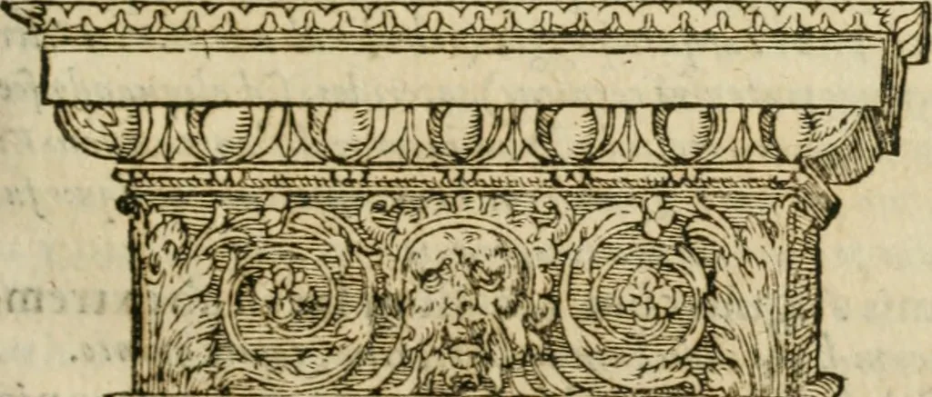 An illustration from M. Vitrvvii Pollionis De architectvra libri decem, ad Caes. Avgvstvm, omnibus omnium editionibus longè emendatiores, collatis veteribus exemplis, 1586, leaf 270