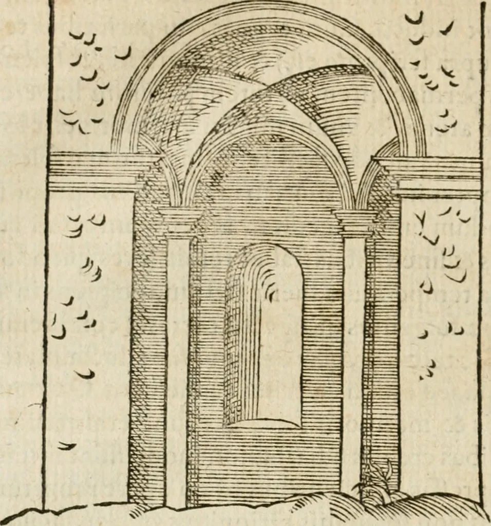 An illustration from M. Vitrvvii Pollionis De architectvra libri decem, ad Caes. Avgvstvm, omnibus omnium editionibus longè emendatiores, collatis veteribus exemplis, 1586, leaf 287