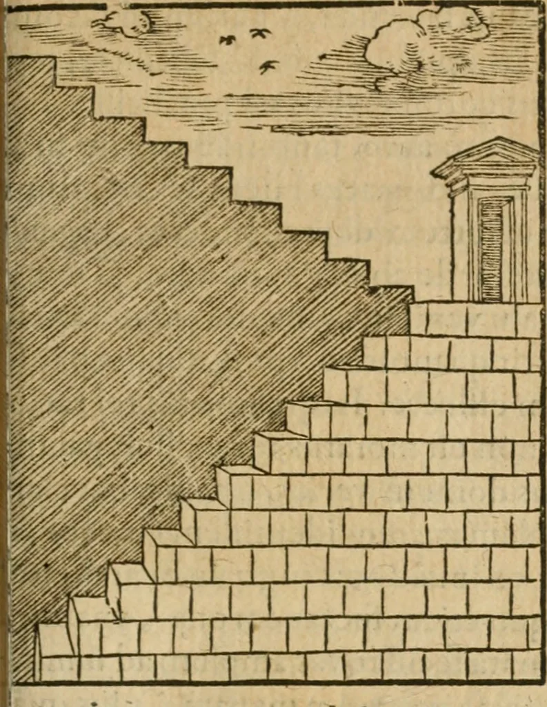 An illustration from M. Vitrvvii Pollionis De architectvra libri decem, ad Caes. Avgvstvm, omnibus omnium editionibus longè emendatiores, collatis veteribus exemplis, 1586, leaf 374