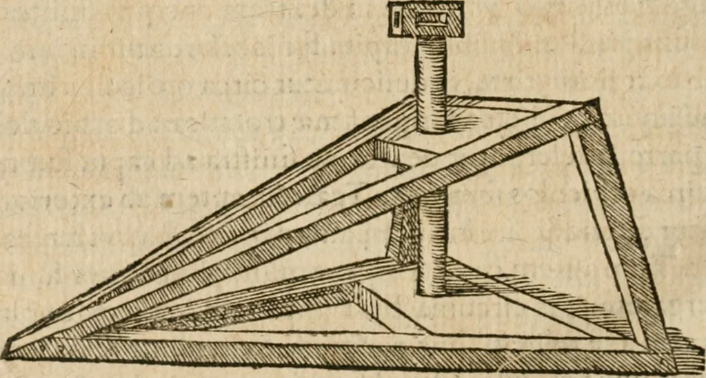 An illustration from M. Vitrvvii Pollionis De architectvra libri decem, ad Caes. Avgvstvm, omnibus omnium editionibus longè emendatiores, collatis veteribus exemplis, 1586, leaf 425