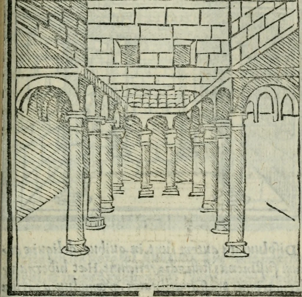 An illustration from Vitrvvivs itervm et Frontinvs, 1513, leaf 216