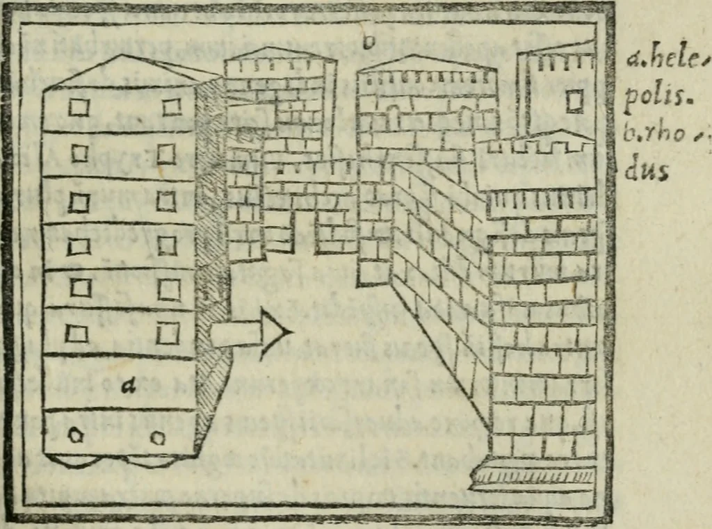 An illustration from Vitrvvivs itervm et Frontinvs, 1513, leaf 388