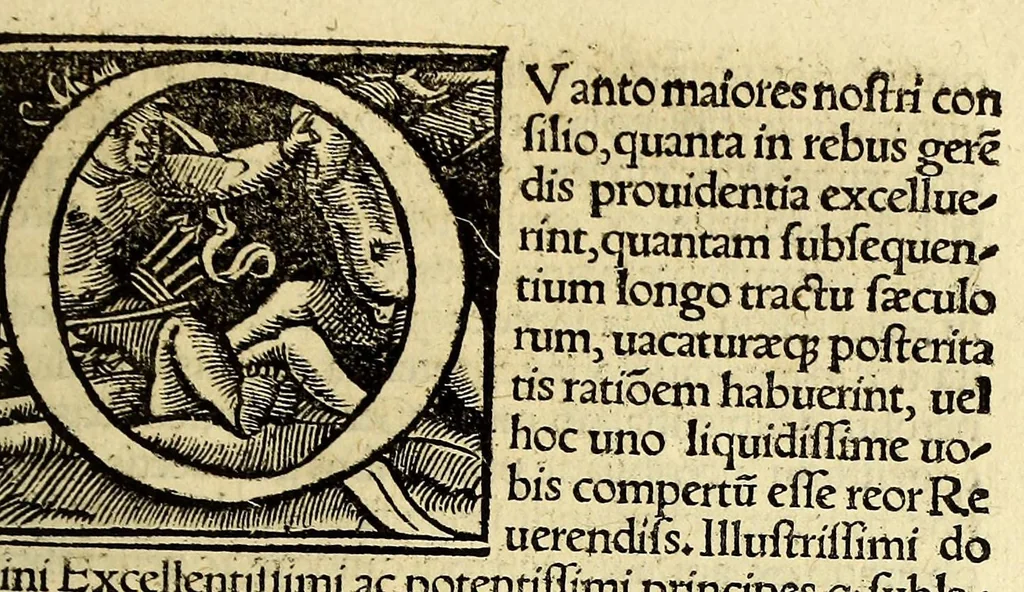 An illustration from Viuat rex Carolus, 1519, leaf 13