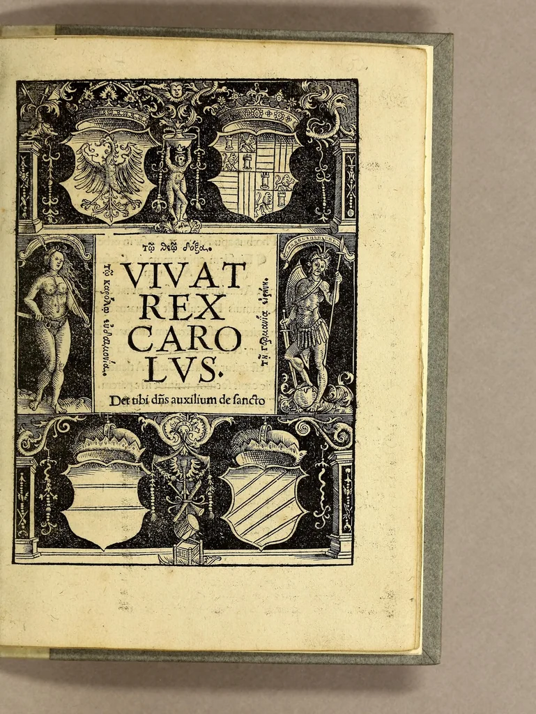 An illustration from Viuat rex Carolus, 1519, leaf 9
