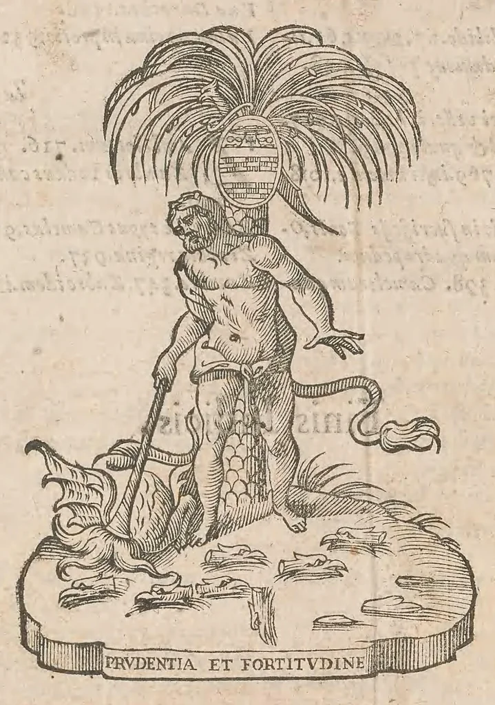 An illustration from Vlyssis Aldrouandi patricii Bononiensis Quadrupedum omniu[m] bisulcoru[m] historia, 1621, leaf 1070