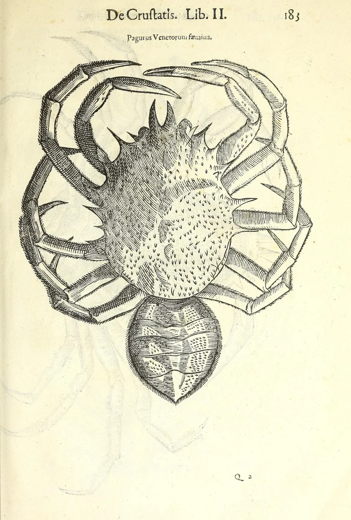 An illustration from Vlyssis Aldrouandi philosophi, et medici Bononiensis De reliquis animalibus exanguibus libri quatuor : post mortem eius editi : nempe de mollibus, crustaceis, testaceis, et zoophytis, 1606, leaf 197