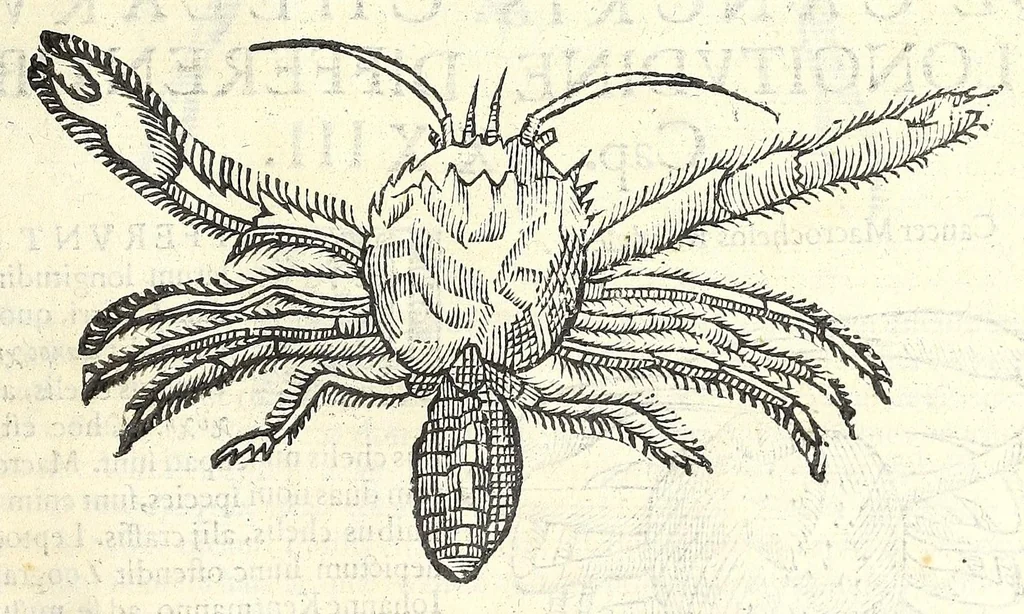 An illustration from Vlyssis Aldrouandi philosophi, et medici Bononiensis De reliquis animalibus exanguibus libri quatuor : post mortem eius editi : nempe de mollibus, crustaceis, testaceis, et zoophytis, 1606, leaf 213