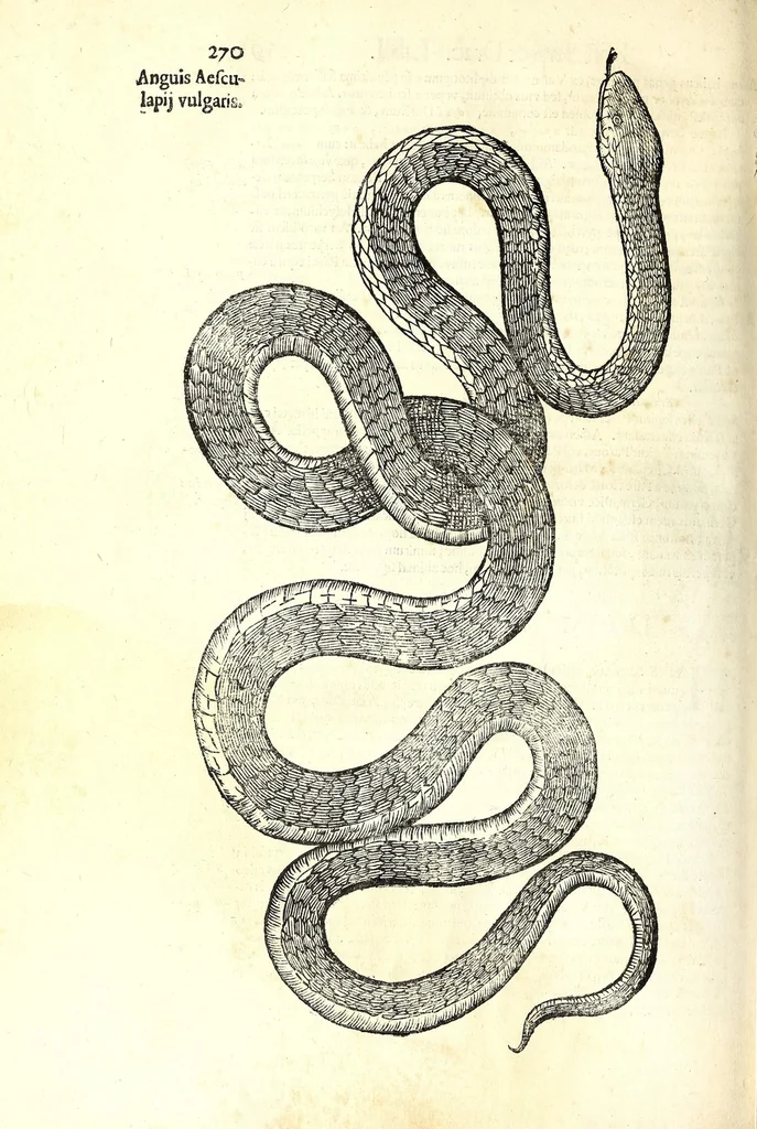 An illustration from Vlyssis Aldrouandi patricii Bononiensis Serpentum et draconu[m] historiae libri duo, 1640, leaf 280