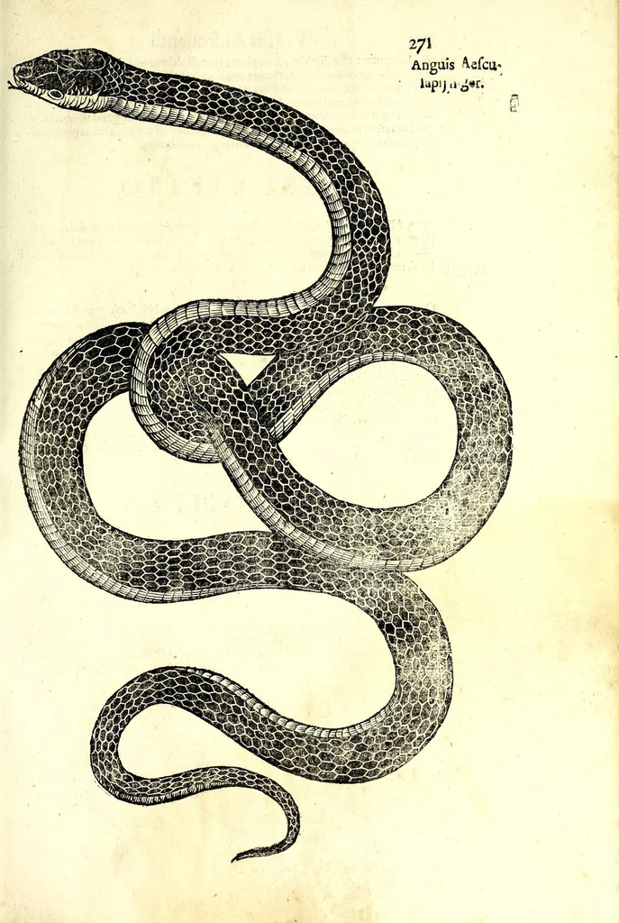 An illustration from Vlyssis Aldrouandi patricii Bononiensis Serpentum et draconu[m] historiae libri duo, 1640, leaf 281