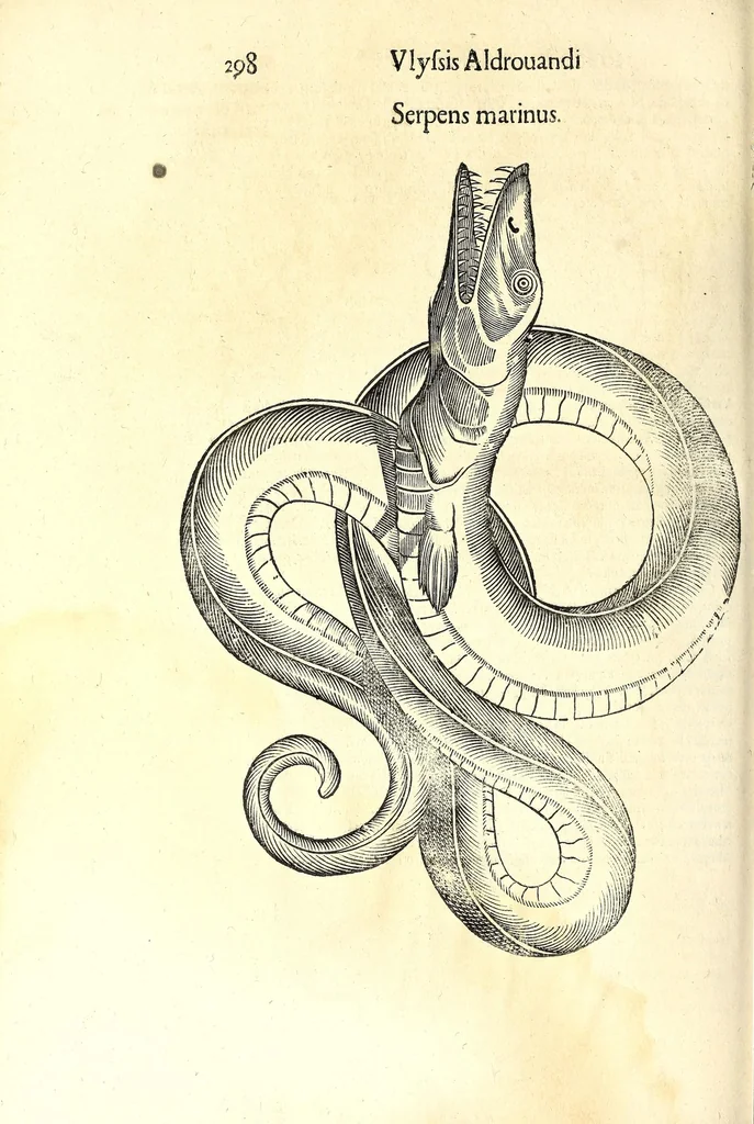 An illustration from Vlyssis Aldrouandi patricii Bononiensis Serpentum et draconu[m] historiae libri duo, 1640, leaf 308