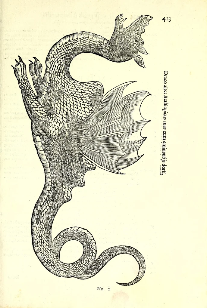 An illustration from Vlyssis Aldrouandi patricii Bononiensis Serpentum et draconu[m] historiae libri duo, 1640, leaf 433