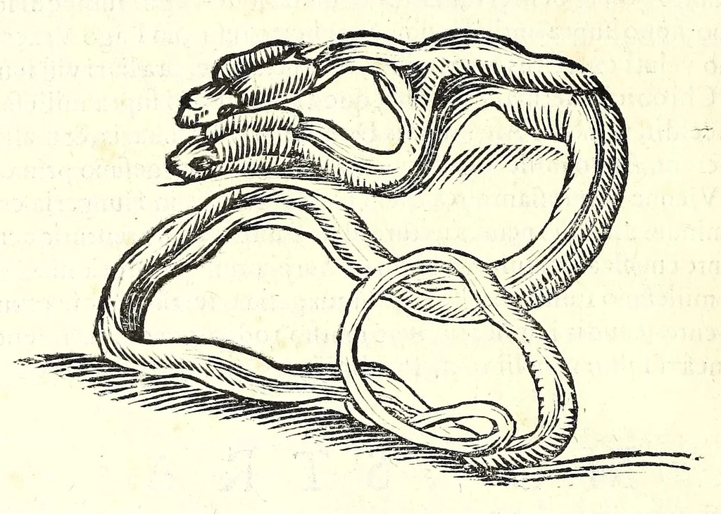 An illustration from Vlyssis Aldrouandi patricii Bononiensis Serpentum et draconu[m] historiae libri duo, 1640, leaf 70