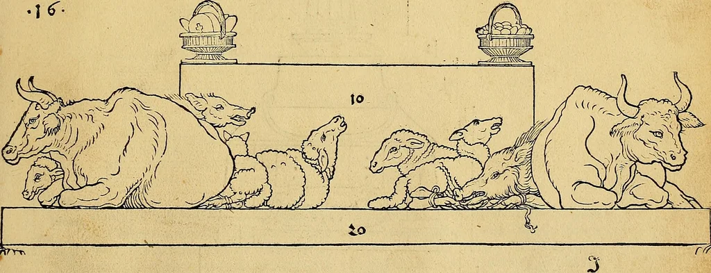 An illustration from Vnderweysung der Messung : mit dem Zirkel vn[d] Richtscheyt in Linien, Ebnen vnnd gantzen Corporen, 1525, leaf 100