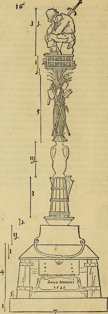 An illustration from Vnderweysung der Messung : mit dem Zirkel vn[d] Richtscheyt in Linien, Ebnen vnnd gantzen Corporen, 1525, leaf 101