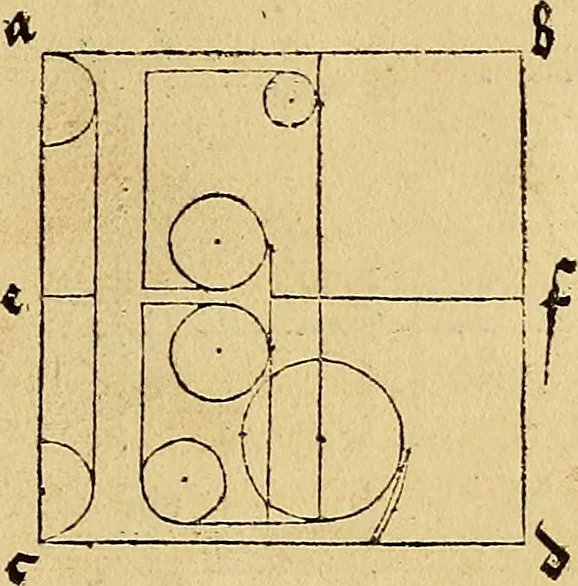 An illustration from Vnderweysung der Messung : mit dem Zirkel vn[d] Richtscheyt in Linien, Ebnen vnnd gantzen Corporen, 1525, leaf 118