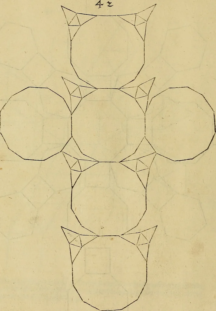 An illustration from Vnderweysung der Messung : mit dem Zirkel vn[d] Richtscheyt in Linien, Ebnen vnnd gantzen Corporen, 1525, leaf 155