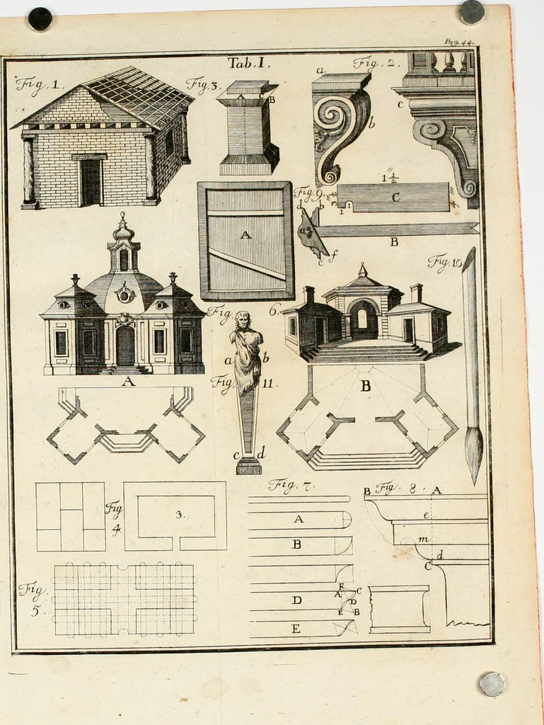 An illustration from Vniversae architecturae civilis elementa, 1756, leaf 303