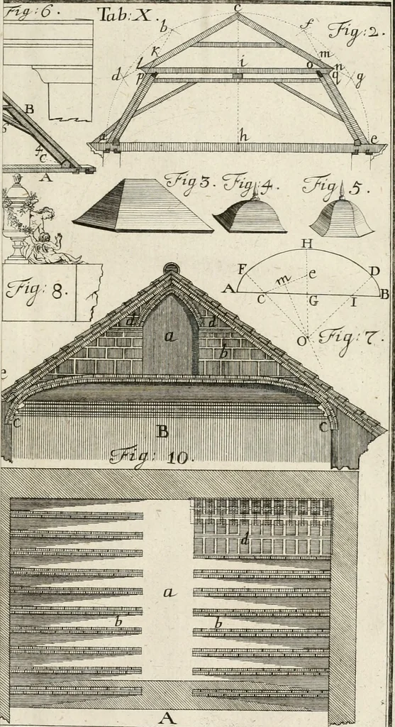 An illustration from Vniversae architecturae civilis elementa, 1756, leaf 320
