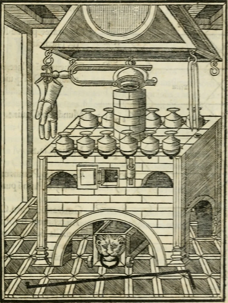 An illustration from Voarchadvmia contra alchi'miam : ars distincta ab archimi'a & sophia : cum additionibus, proportionibus, numeris, & figuris opportunis Ioannis Augustini Panthei Veneti sacerdotis, 1530, leaf 118
