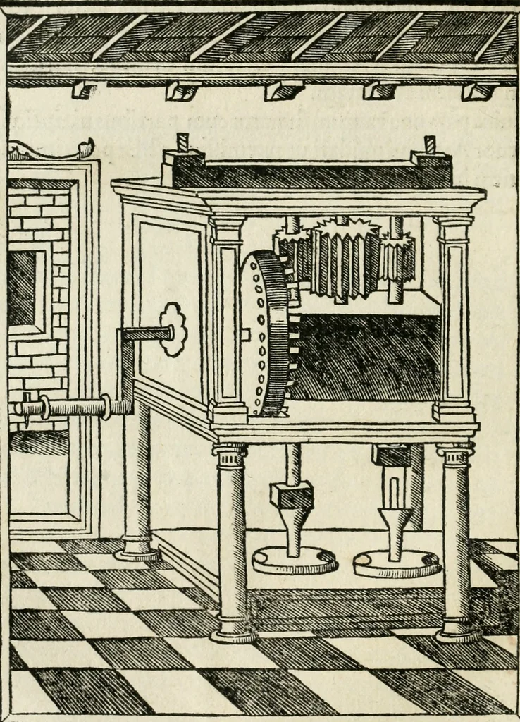 An illustration from Voarchadvmia contra alchi'miam : ars distincta ab archimi'a & sophia : cum additionibus, proportionibus, numeris, & figuris opportunis Ioannis Augustini Panthei Veneti sacerdotis, 1530, leaf 41