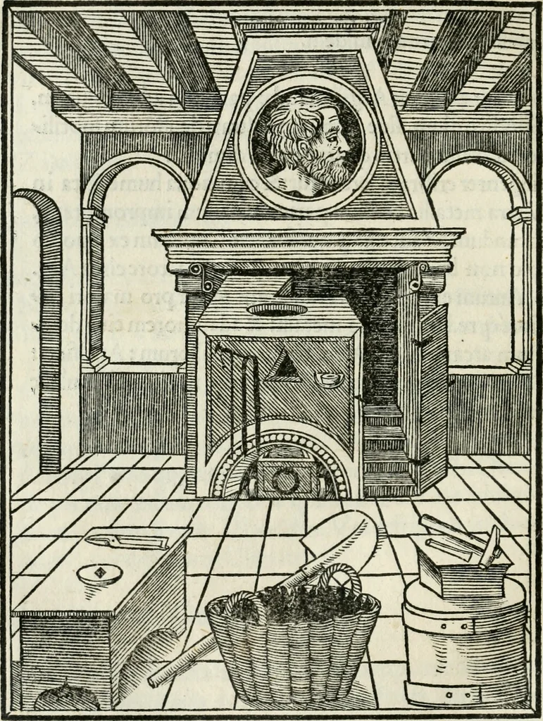 An illustration from Voarchadvmia contra alchi'miam : ars distincta ab archimi'a & sophia : cum additionibus, proportionibus, numeris, & figuris opportunis Ioannis Augustini Panthei Veneti sacerdotis, 1530, leaf 63