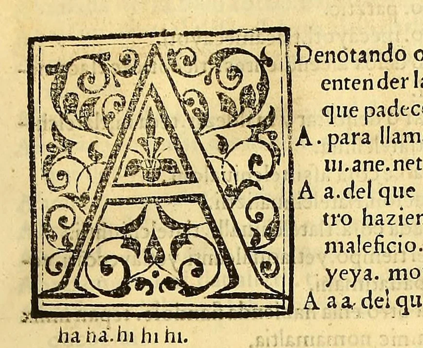 An illustration from Vocabulario en lengua castellana y mexicana,, 1571, leaf 13