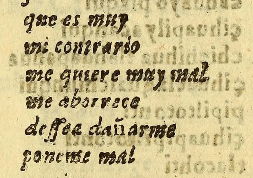 An illustration from Vocabulario manual de las lenguas castellana, y mexicana. : En que se contienen las palabras, preguntas y respuestas mas comunes y ordinarias que se suelen ofrecer en el trato y comunicacion entre Españoles, è Indios., 1690, leaf 121