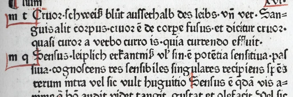 An illustration from Vocabularius rerum, leaf 39