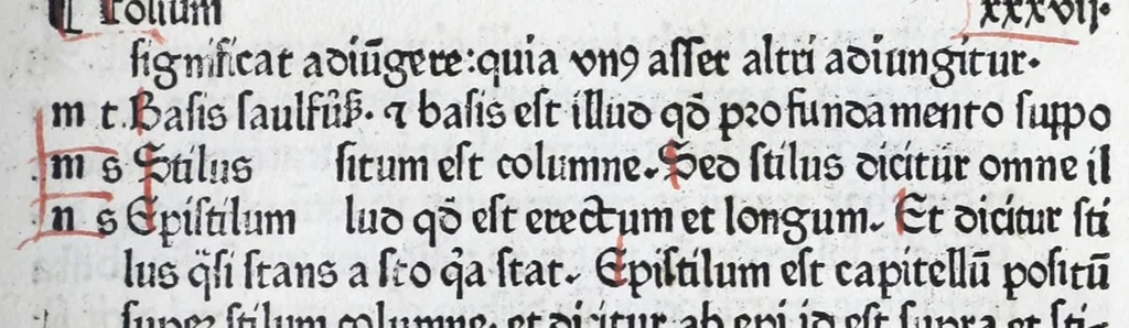 An illustration from Vocabularius rerum, leaf 81