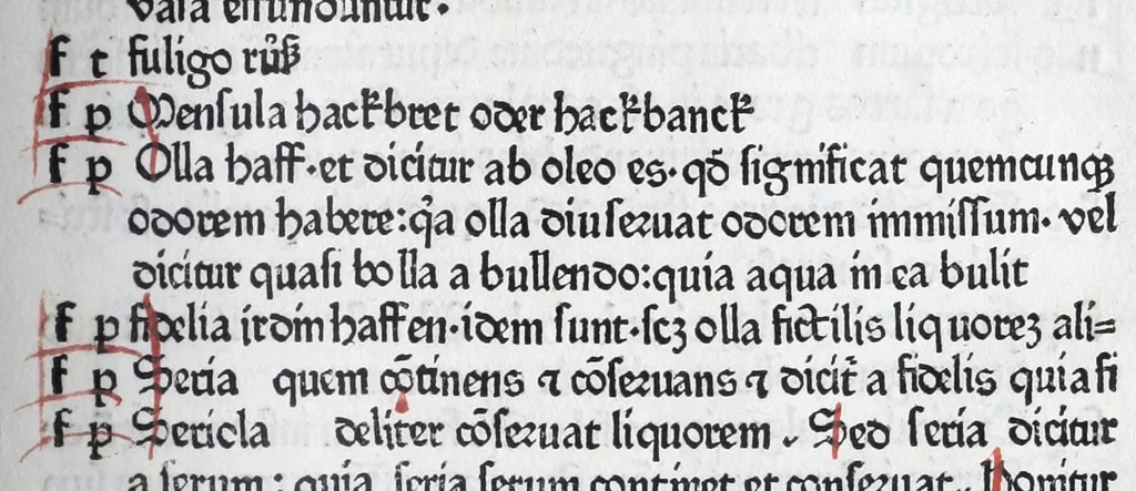 An illustration from Vocabularius rerum, leaf 95