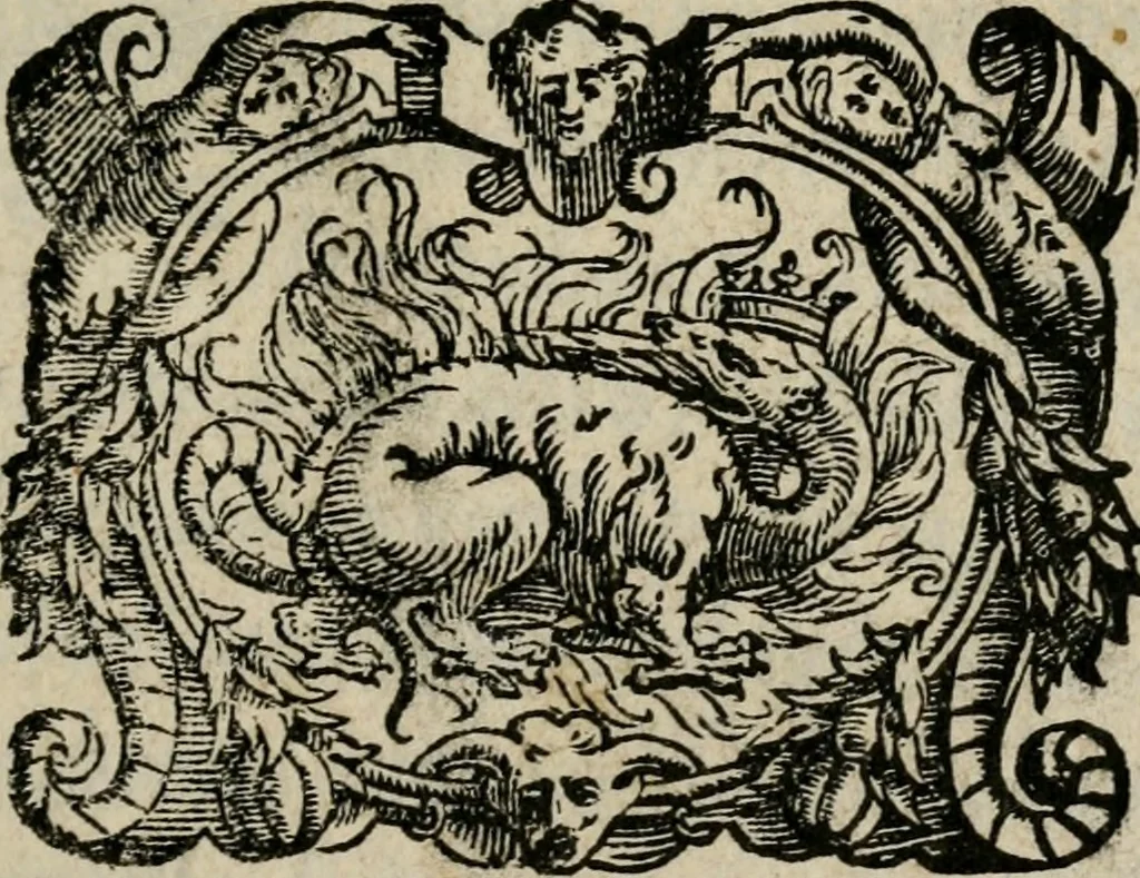 An illustration from Vocabularo de las dos lenguas toscana y castellana, 1587, leaf 4