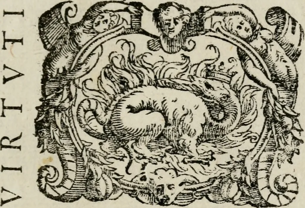 An illustration from Vocabularo de las dos lenguas toscana y castellana, 1587, leaf 474