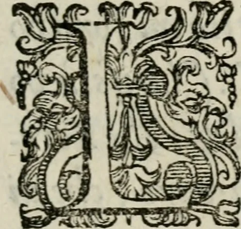 An illustration from Vocabularo de las dos lenguas toscana y castellana, 1587, leaf 6
