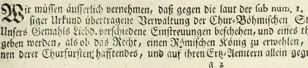 An illustration from Vollständiges Diarium von den merckwürdigsten Begebenheiten die sich vor, in und nach der höchst-beglückten Wahl und Crönung des allerdurchlauchtigsten, grossmächtigsten und unüberwindlichsten Fürsten und Herrn, Herrn Carls des VII., erwehlten Römischen Kaysers ... im gantzen Heil. Röm. Reich, und sonderlich in dieser freyen Reichs- und Wahl-Stadt Franckfurt am Mayn zugetragen : nebst umständlicher Beschreibung der Ein- und Aufzüge, Freuden-Feste, und übrigen feyerlichen Handlungen, sammt vielen Urkunden, Portraits, und andern Kupferstichen : auch einem Anhang von Beylagen, und ausführlichem Register .., 1742, leaf 440