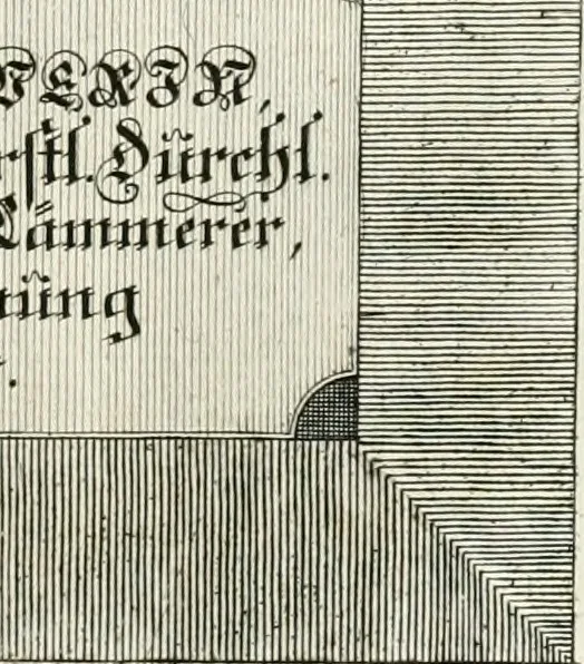 An illustration from Vollständiges Diarium von den merckwürdigsten Begebenheiten die sich vor, in und nach der höchst-beglückten Wahl und Crönung des allerdurchlauchtigsten, grossmächtigsten und unüberwindlichsten Fürsten und Herrn, Herrn Carls des VII., erwehlten Römischen Kaysers ... im gantzen Heil. Röm. Reich, und sonderlich in dieser freyen Reichs- und Wahl-Stadt Franckfurt am Mayn zugetragen : nebst umständlicher Beschreibung der Ein- und Aufzüge, Freuden-Feste, und übrigen feyerlichen Handlungen, sammt vielen Urkunden, Portraits, und andern Kupferstichen : auch einem Anhang von Beylagen, und ausführlichem Register .., 1742, leaf 742