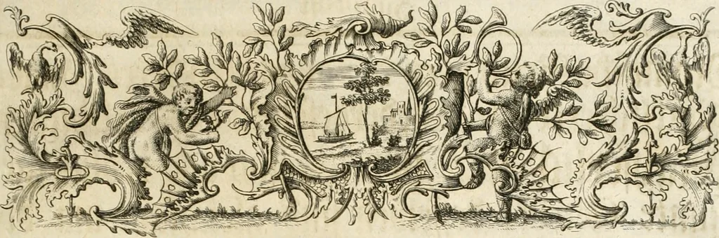 An illustration from Vollständiges Diarium von den merckwürdigsten Begebenheiten die sich vor, in und nach der höchst-beglückten Wahl und Crönung des allerdurchlauchtigsten, grossmächtigsten und unüberwindlichsten Fürsten und Herrn, Herrn Carls des VII., erwehlten Römischen Kaysers ... im gantzen Heil. Röm. Reich, und sonderlich in dieser freyen Reichs- und Wahl-Stadt Franckfurt am Mayn zugetragen : nebst umständlicher Beschreibung der Ein- und Aufzüge, Freuden-Feste, und übrigen feyerlichen Handlungen, sammt vielen Urkunden, Portraits, und andern Kupferstichen : auch einem Anhang von Beylagen, und ausführlichem Register .., 1742, leaf 88
