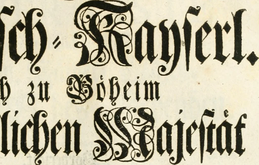 An illustration from Vollständiges Diarium von den merckwürdigsten Begebenheiten die sich vor, in und nach der höchst-beglückten Wahl und Crönung des allerdurchlauchtigsten, grossmächtigsten und unüberwindlichsten Fürsten und Herrn, Herrn Carls des VII., erwehlten Römischen Kaysers ... im gantzen Heil. Röm. Reich, und sonderlich in dieser freyen Reichs- und Wahl-Stadt Franckfurt am Mayn zugetragen : nebst umständlicher Beschreibung der Ein- und Aufzüge, Freuden-Feste, und übrigen feyerlichen Handlungen, sammt vielen Urkunden, Portraits, und andern Kupferstichen : auch einem Anhang von Beylagen, und ausführlichem Register .., 1742, leaf 942