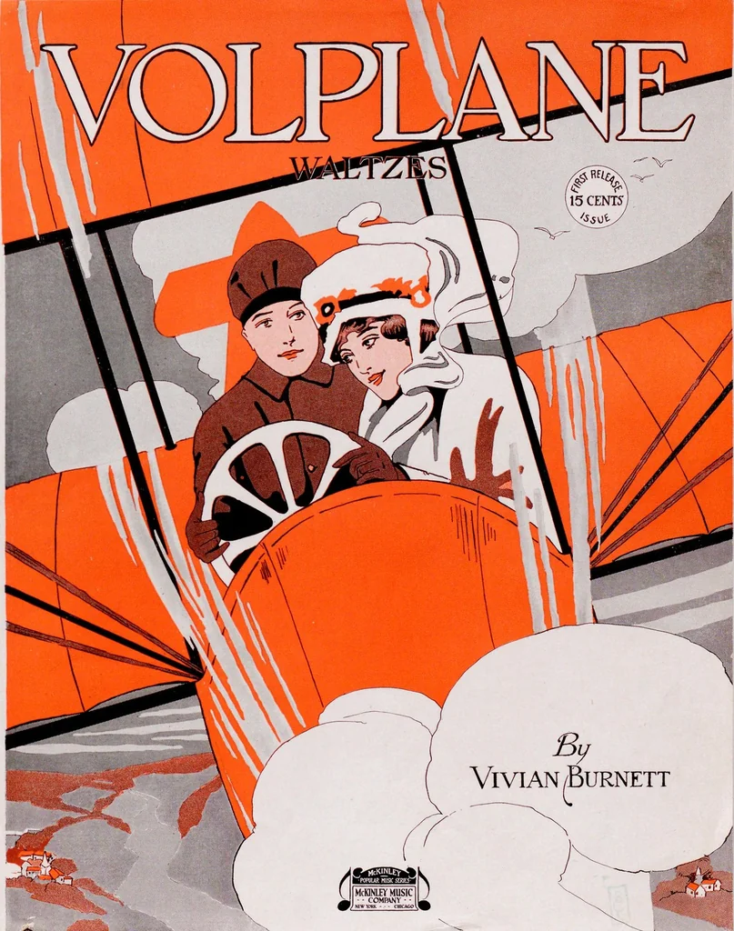 An illustration from Volplane : waltzes, 1917, leaf 1