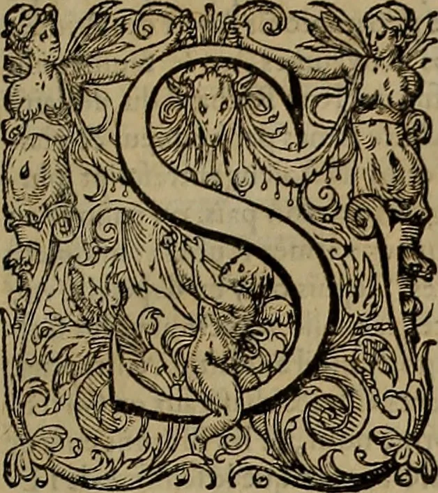 An illustration from Volume premier[-troisiesme] des Chroniques d'Enguerran de Monstrelet gentil-homme iadis demeurant a Cambray en Cambresis. : Contenans les cruelles guerres ciuilles entre les maisons d'Orleans & de Bourgongne, l'occupation de Paris & Normandie par les Anglois, l'expulsion d'iceux, & autres choses memorables aduenues de son temps en ce royaume, & paÿs estranges. Histoire de bel exemple & de grand fruict aux Francois, commenceant en l'an M. CCCC. où finist celle de Iean Froissart, & finissant en l'an M.CCCC.LXVII. peu outre le commencement de celle de Mess. Philippes de Commines., 1572, leaf 12