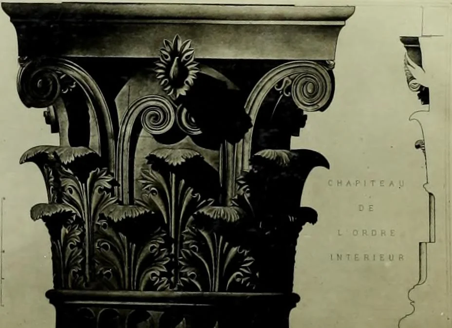 An illustration from The volute in architecture and architectural decoration with particular reference to its introduction into the Ionic order, 1918, leaf 102