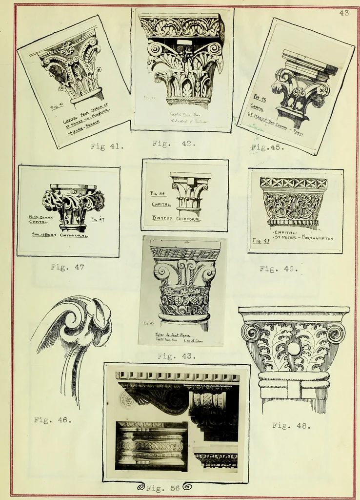 An illustration from The volute in architecture and architectural decoration with particular reference to its introduction into the Ionic order, 1918, leaf 108
