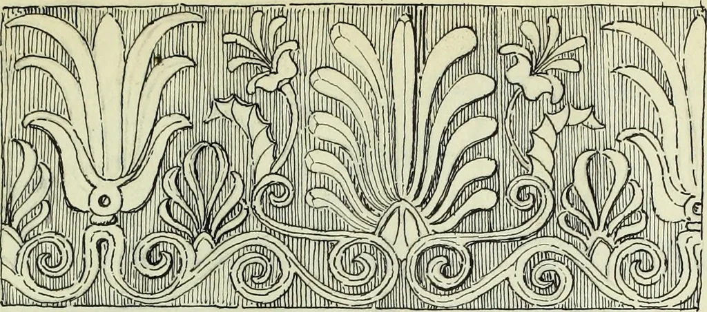 An illustration from The volute in architecture and architectural decoration with particular reference to its introduction into the Ionic order, 1918, leaf 112