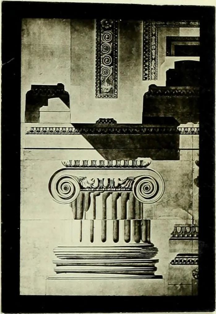 An illustration from The volute in architecture and architectural decoration with particular reference to its introduction into the Ionic order, 1918, leaf 88