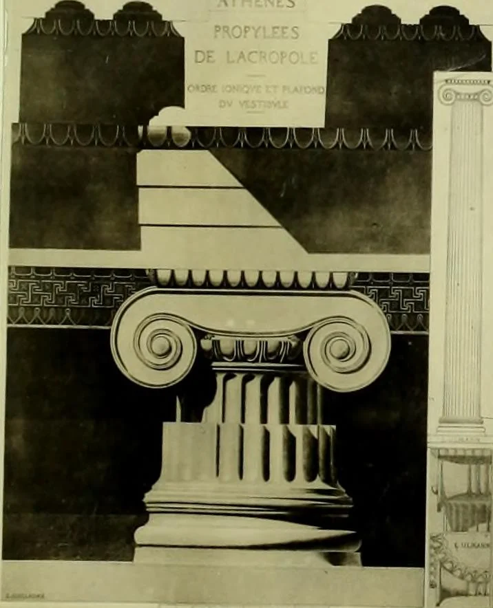 An illustration from The volute in architecture and architectural decoration with particular reference to its introduction into the Ionic order, 1918, leaf 88