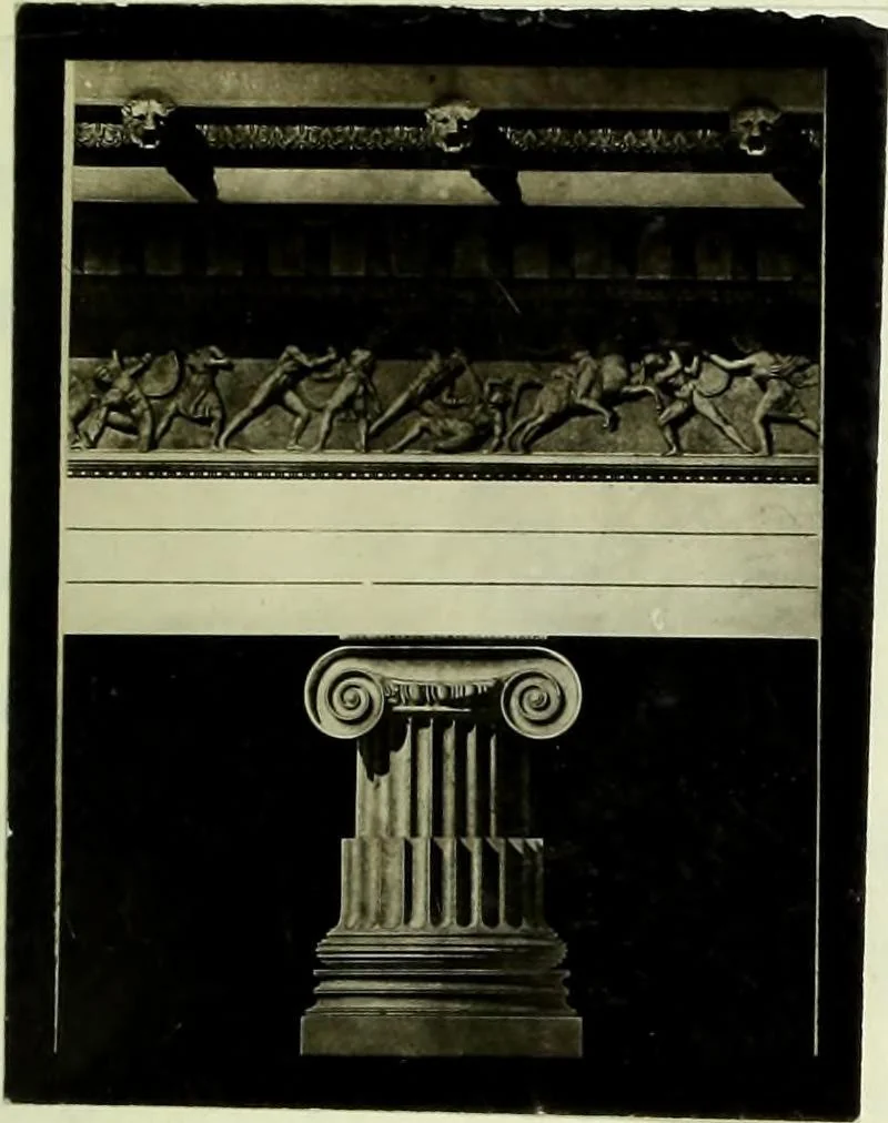 An illustration from The volute in architecture and architectural decoration with particular reference to its introduction into the Ionic order, 1918, leaf 94