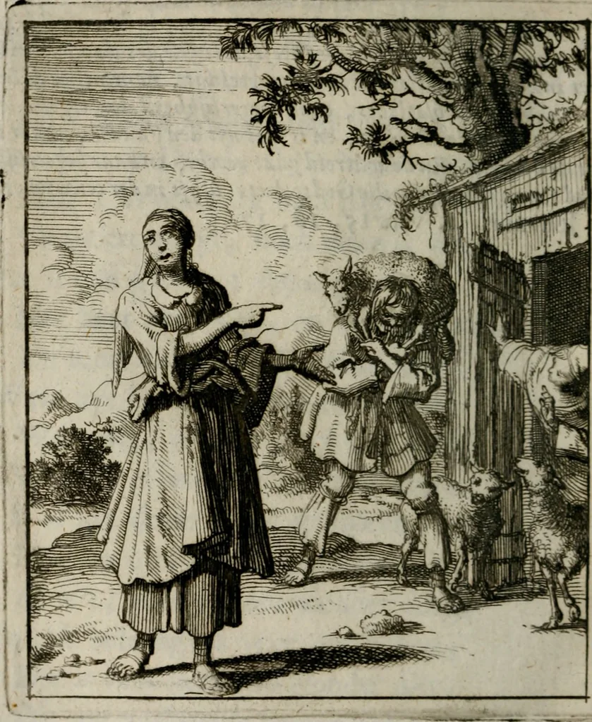 An illustration from Voncken der liefde Jesu, van het Godt-begerende zielen-vuur : zynde bloemetjes der saalige hoope, tot verheugelykheid der wandelaars, langs den weg, na vreeden-ryk : een behelsinge van vyftig sinne-beelden, met hunne, daar op speelende, verssen, en heylige spreuken, 1696, leaf 59