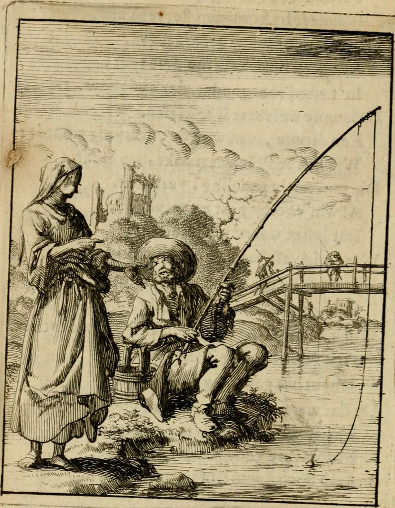 An illustration from Voncken der liefde Jesu, van het Godtbegerende zielenvier : bloemitjes der salige hoope, tot verheugelykheid der wandelaars langs den weg, na vreden ryk : een behelsinge van vyftig sinne-beelden, met hunne daar op spelende verssen, en heylige spreuken, 1687, leaf 133